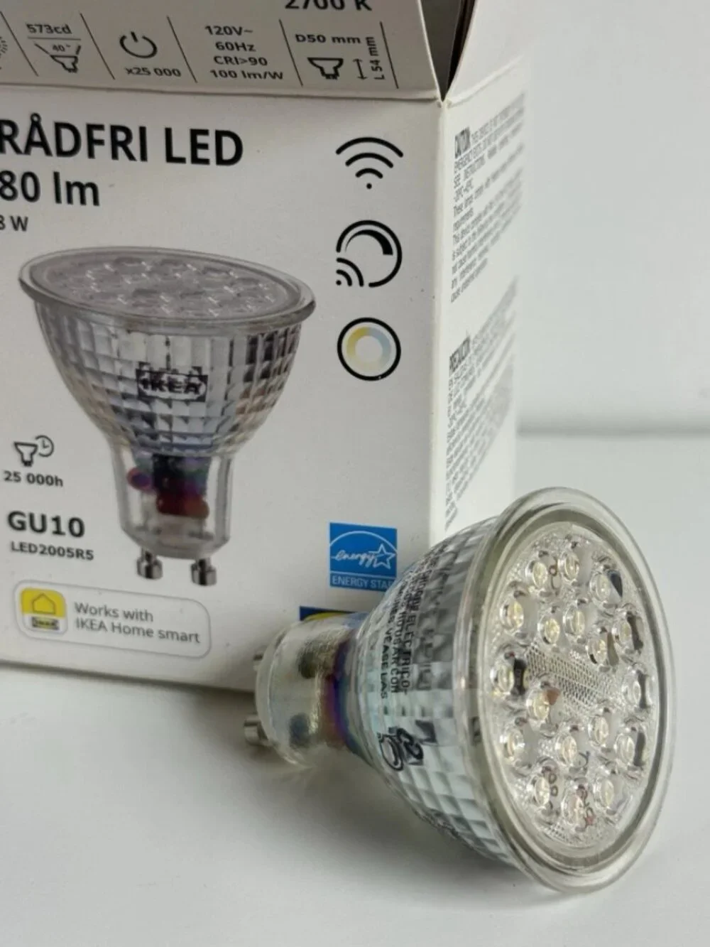 TRÅDFRI 905.412.73 LED bulb GU10 380 lumen, smart/wireless dimmable warm white